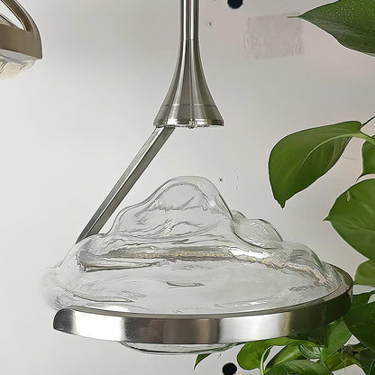 Wave Silhouette Glass Suspension Light