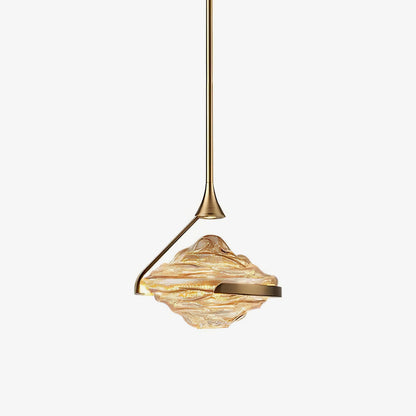 Wave Silhouette Glass Suspension Light