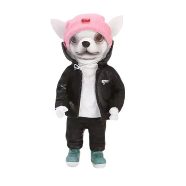 Cute Puppy Resin Backpack Dog Sculpture for Home Decor