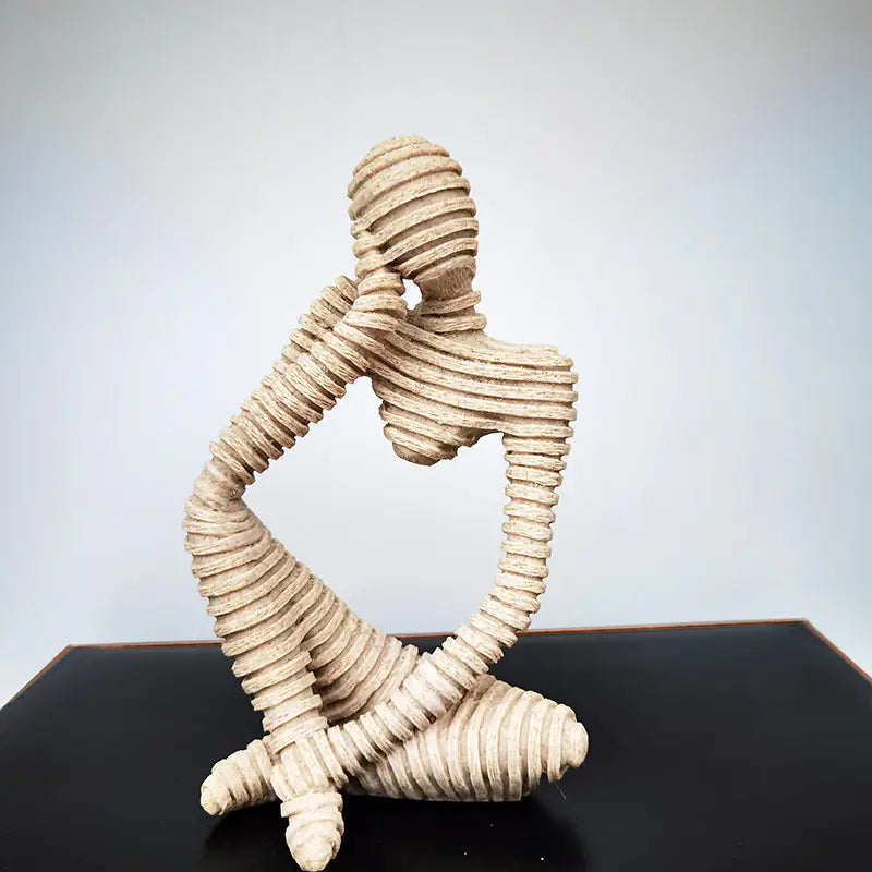 Abstract Resin Thinker Sculpture for Home Decoration