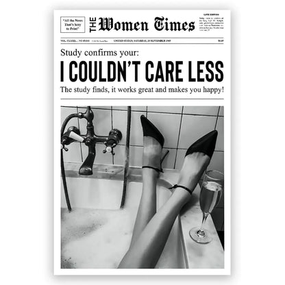 Chic Cowgirl News Art Canvas 16x24 Unframed