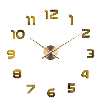 Creative 3D Acrylic DIY Wall Clock for Living Room