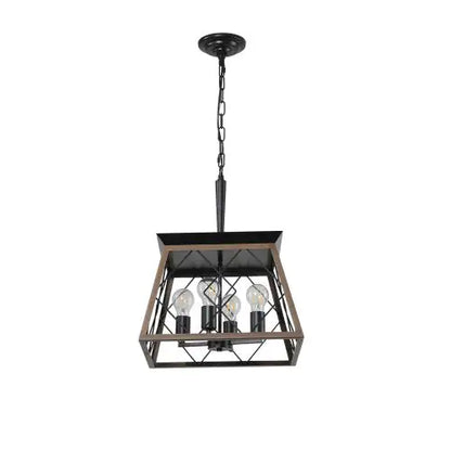 Rustic 4-Light Farmhouse Chandelier