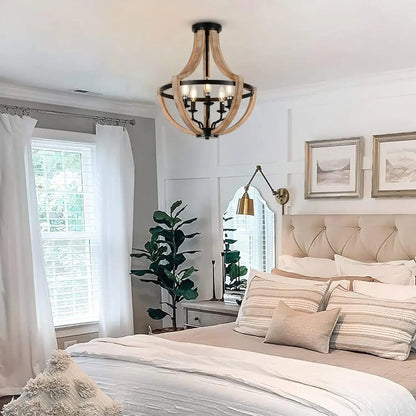 Adjustable Solid Wood Chandelier - Welfel