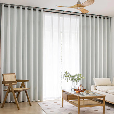 MOONVAN Windows Beige Blackout Curtains 63 inches Long 2 Panels Set Grommet Blackout Drapes Noise Reducing Thermal Insulated for Bedroom Living Room Nursery