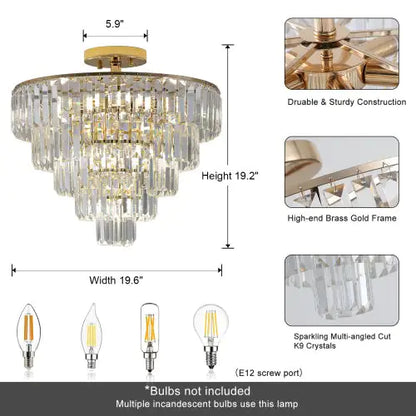 Luxury Gold Crystal Chandelier