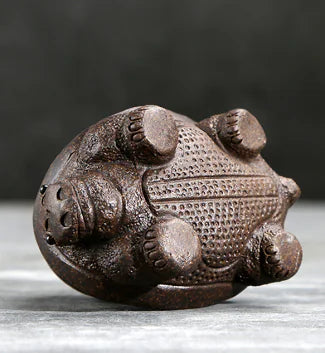 Yixing Longevity Turtle Zisha Tea Pet Sculpture Decor