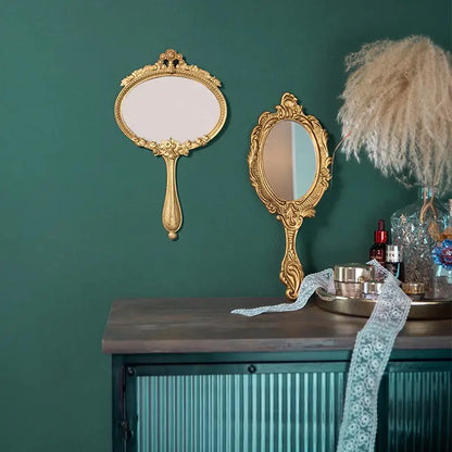 French Vintage Hand-Held Mirror Style A