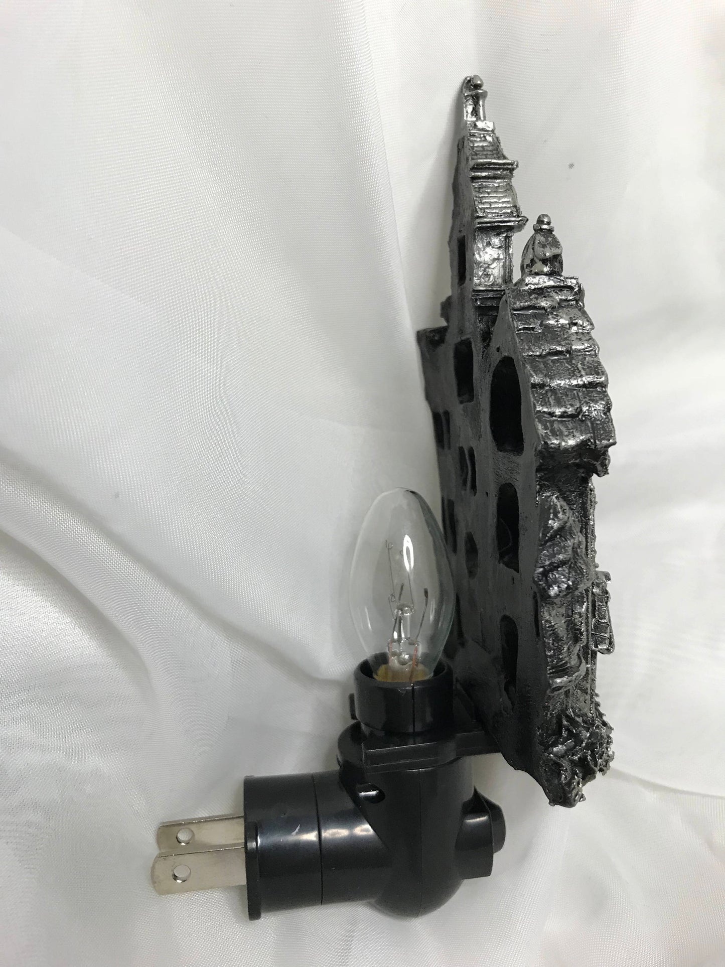 Haunted Mansion Nightlight, Hand Painted Resin Sculpture | Victorian Gothic Night Light | Ghost House Lighting for Gothic Fantasy Home Decor