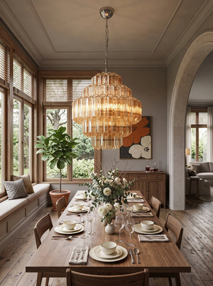 Palermo Ambra Forma Chandelier