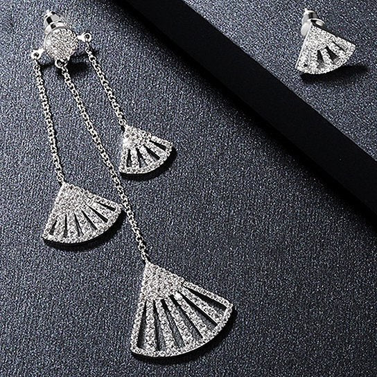 Fan Girl Earrings A Chandelier And Stud Duo