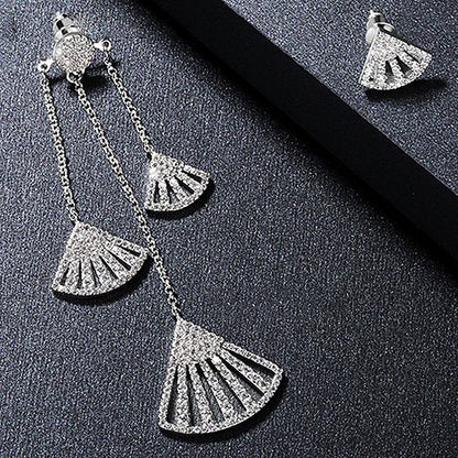Fan Girl Earrings A Chandelier And Stud Duo