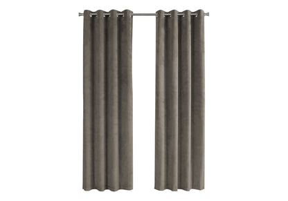 2 Pieces Set Room Darkening Curtain Panels with Grommet - Contemporary Style