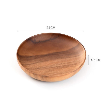 Kitchen Natural Wooden Bowl Household Fruit Bowl Salad Bowl For Home Restaurant Food Container Wooden Utensils Note The Size Hot