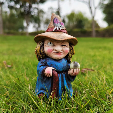 Halloween Magic Witch Resin Sculpture Ornament (1 Piece)
