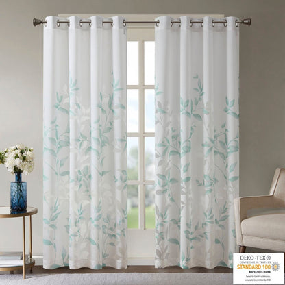 Burnout Printed Curtain Panel (Single Panel)