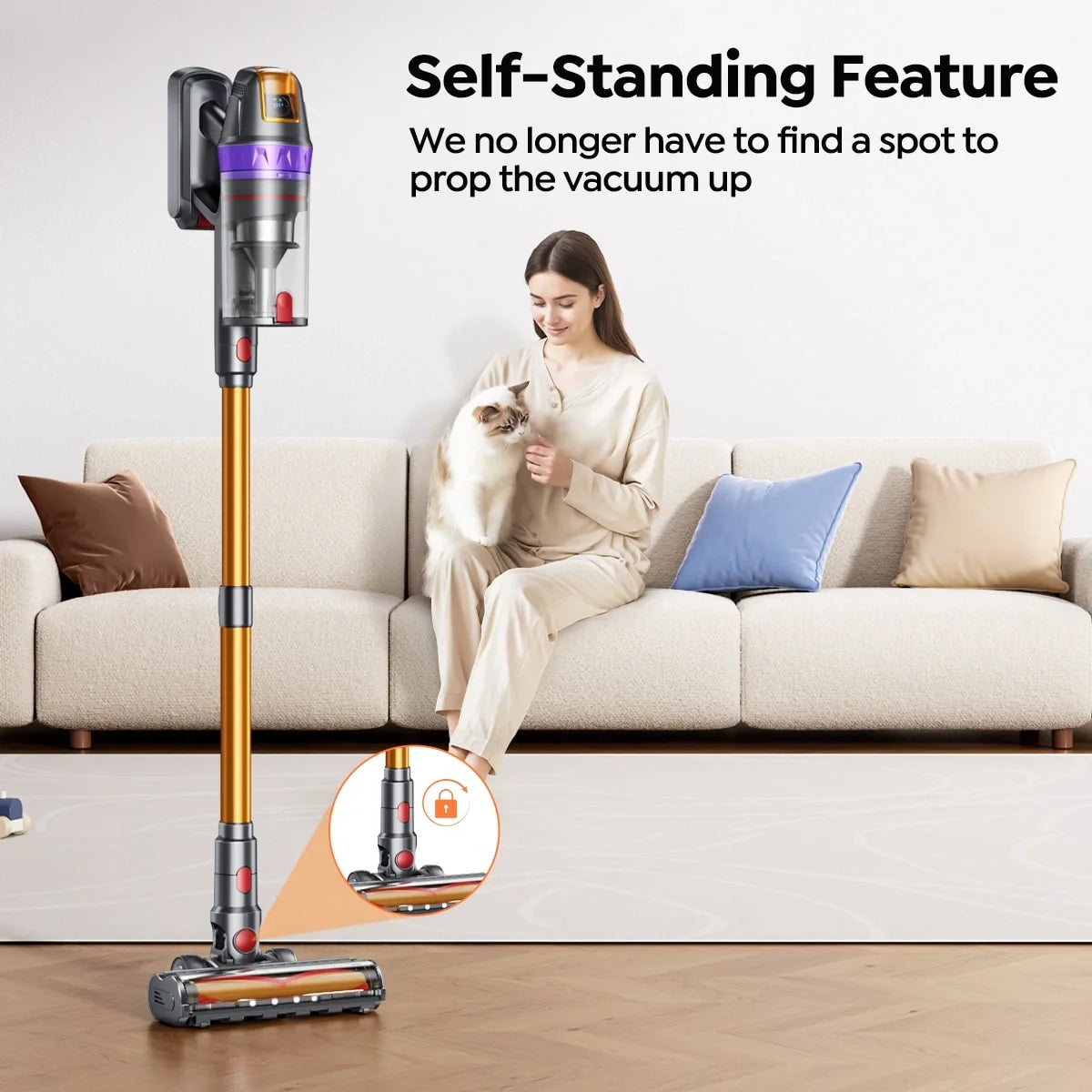 Buture VC90 Cordless Stick Vacuum Cleaner | 650W 55KPA