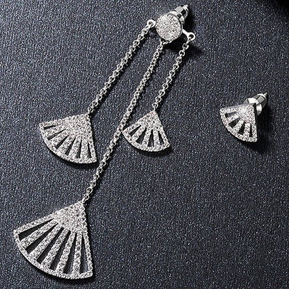 Fan Girl Earrings A Chandelier And Stud Duo