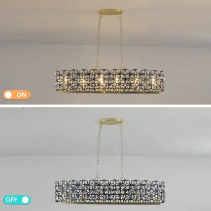 Luxury Gold Oval Crystal Chandelier