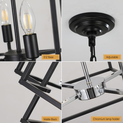 8 Lantern Tiered Chandeliers, Industrial Farmhouse Chandeliers Unavailable Platforms- Temu