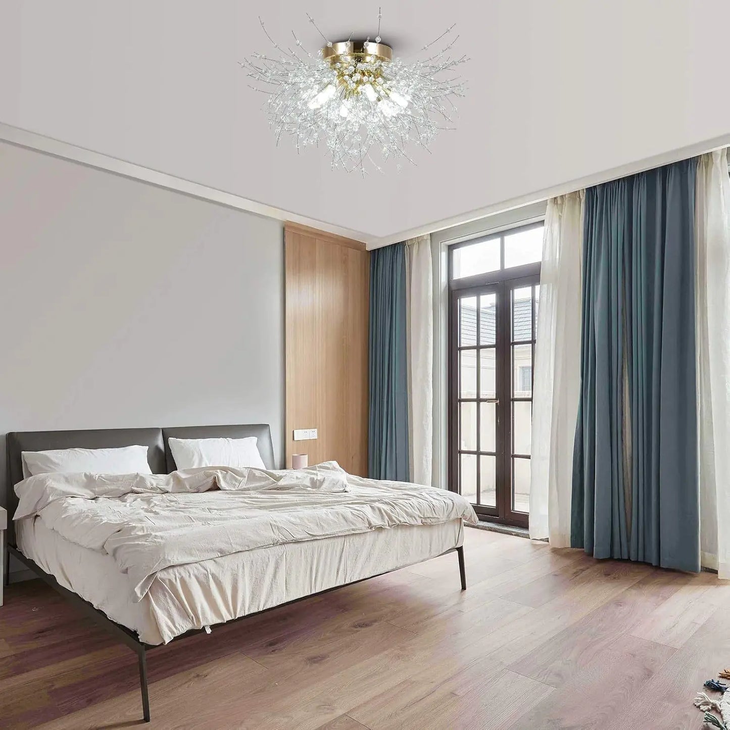 Silver Crystal Recessed Chandelier