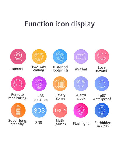 Childrens Smart Watch Kids Phone Watch Smartwatch For Boys Girls With Sim Card Photo Waterproof Smartwatches With Tracker HD Touch Screen For Kids Games Alarm Clock Camera Digital Wrist Watch Smartwatch Christmas Birthday Gifts