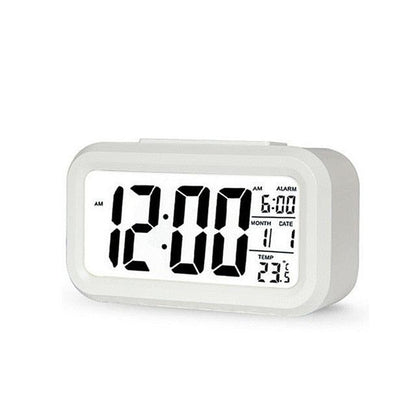 Clocks LED Wooden Alarm Clock Watch Wooden Wood Clock New Version LED Alarm Digital Desk Clock Adjustable Brightness, Alarm Time, Displays Time Date Temperature  Table Voice Control Digital Wood Electronic Desktop Table