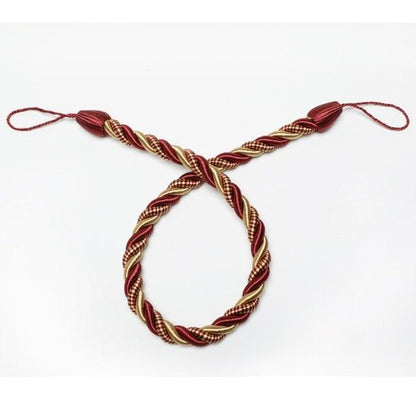 Curtain Tie Backs Gold Handmade Weave Curtain Holder Clip Buckle Rope Home Decorative Room Accessories Curtain Tieback Curtain Handmade Tiebacks Ropes Holdbacks 74CM