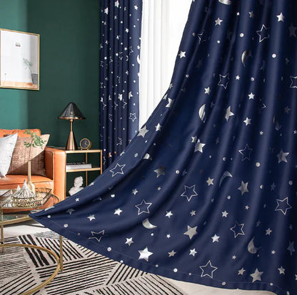 2021 Star and Moon Blackout Curtains for Home Decor