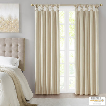 Twist Tab Total Blackout Window Curtain Panel Champagne 50x84
