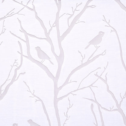 Grommet Top Sheer Bird on Branches Burnout Window Curtain