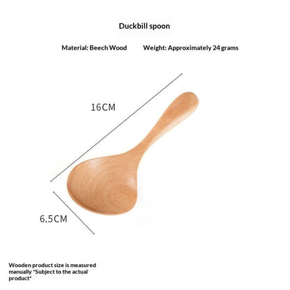 Japanese-style Household Tableware Wooden Soup Spoon