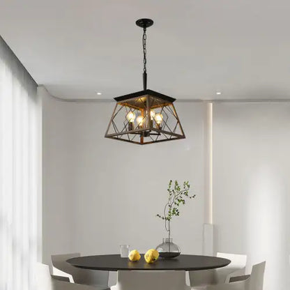 Rustic 4-Light Farmhouse Chandelier