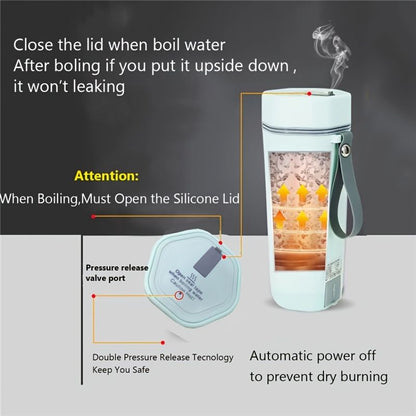 350ml Travel Electric Kettle; Small Stainless Steel Portable Electric Kettle For Boiling Water; Travel Tea Kettle Automatic Shut Off Water Boiler - One Cup Hot Water Maker