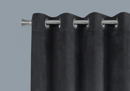 2 Pieces Set Room Darkening Curtain Panels with Grommet - Contemporary Style
