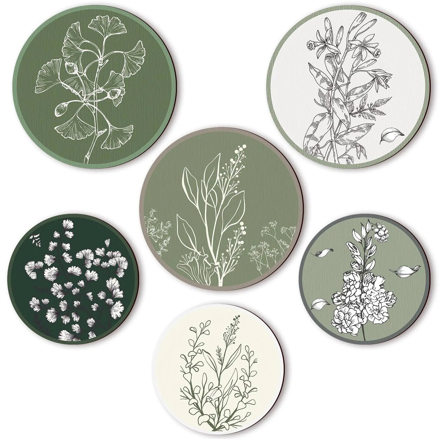 Boho Botanical 6-Piece Wall Art Set