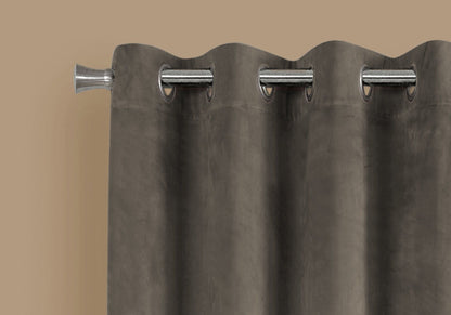 2 Pieces Set Room Darkening Curtain Panels with Grommet - Contemporary Style