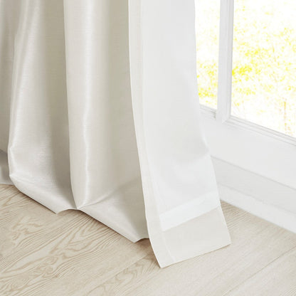 Twist Tab Lined Window Curtain Panel White 50x108