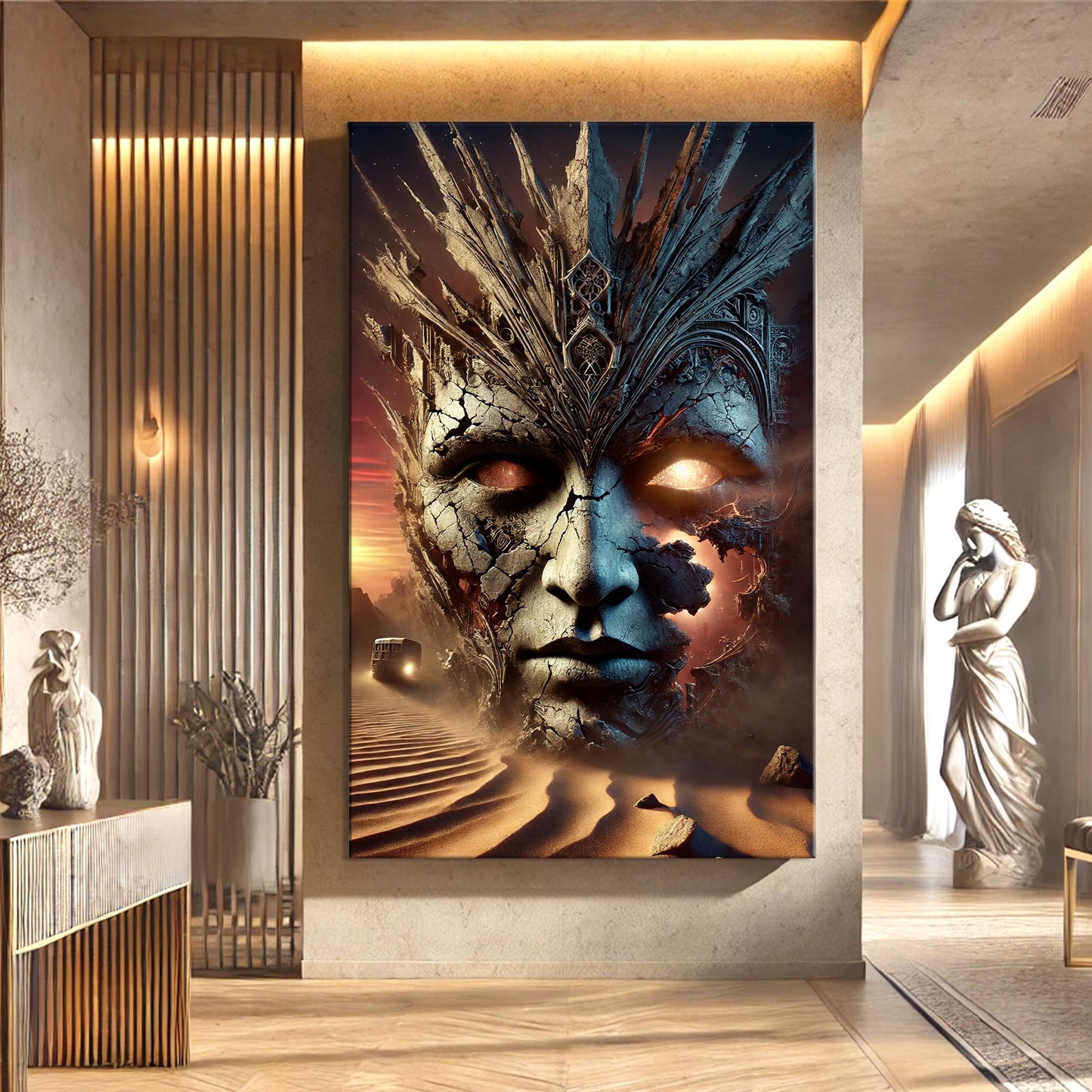 Cool Eclipse Composition Wall Art