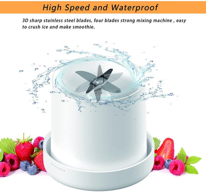 Electric Portable Blender Juice Glass Bottle Fresh Fruit Juicer USB Multifunction Food Strawberry Citrus Milkshake Mixers Maker Mini Electric Portable Blender Juicer Cup USB Rechargeable Juicer Multi-Functional Small Mixer