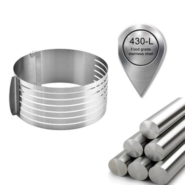 Adjustable Mousse Ring, Round Adjustable-size Layered Cake Mold, Baking Tool