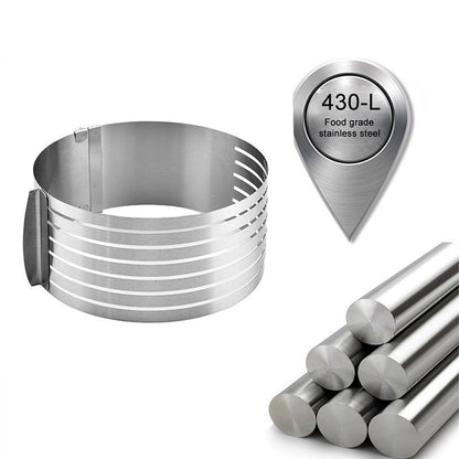 Adjustable Mousse Ring, Round Adjustable-size Layered Cake Mold, Baking Tool