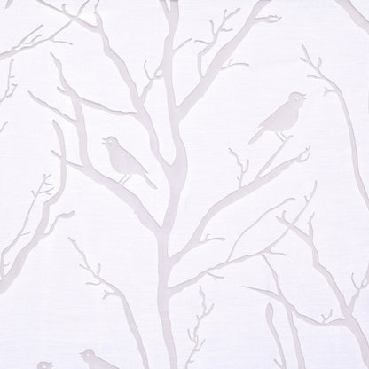 Grommet Top Sheer Bird on Branches Burnout Window Curtain