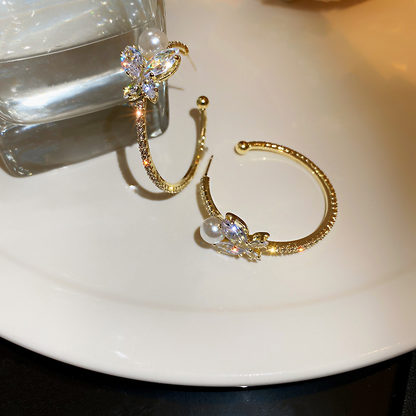 Silver Pin Earrings