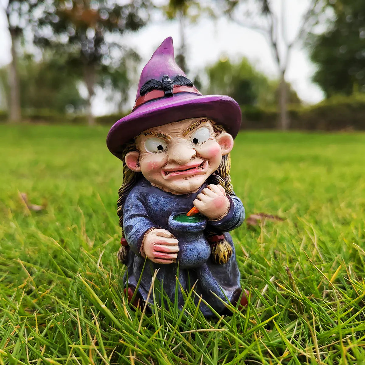 Halloween Magic Witch Resin Sculpture Ornament (1 Piece)