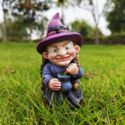 Halloween Magic Witch Resin Sculpture Ornament (1 Piece)