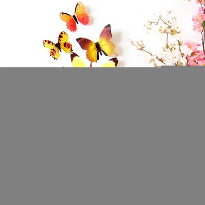 Butterfly Wallpaper with 3D Wall Stickers Decor