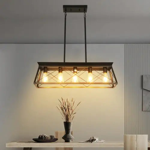 Farmhouse 5-Light Metal Chandelier