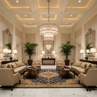 Grand Fluted Glass Tier Chandelier