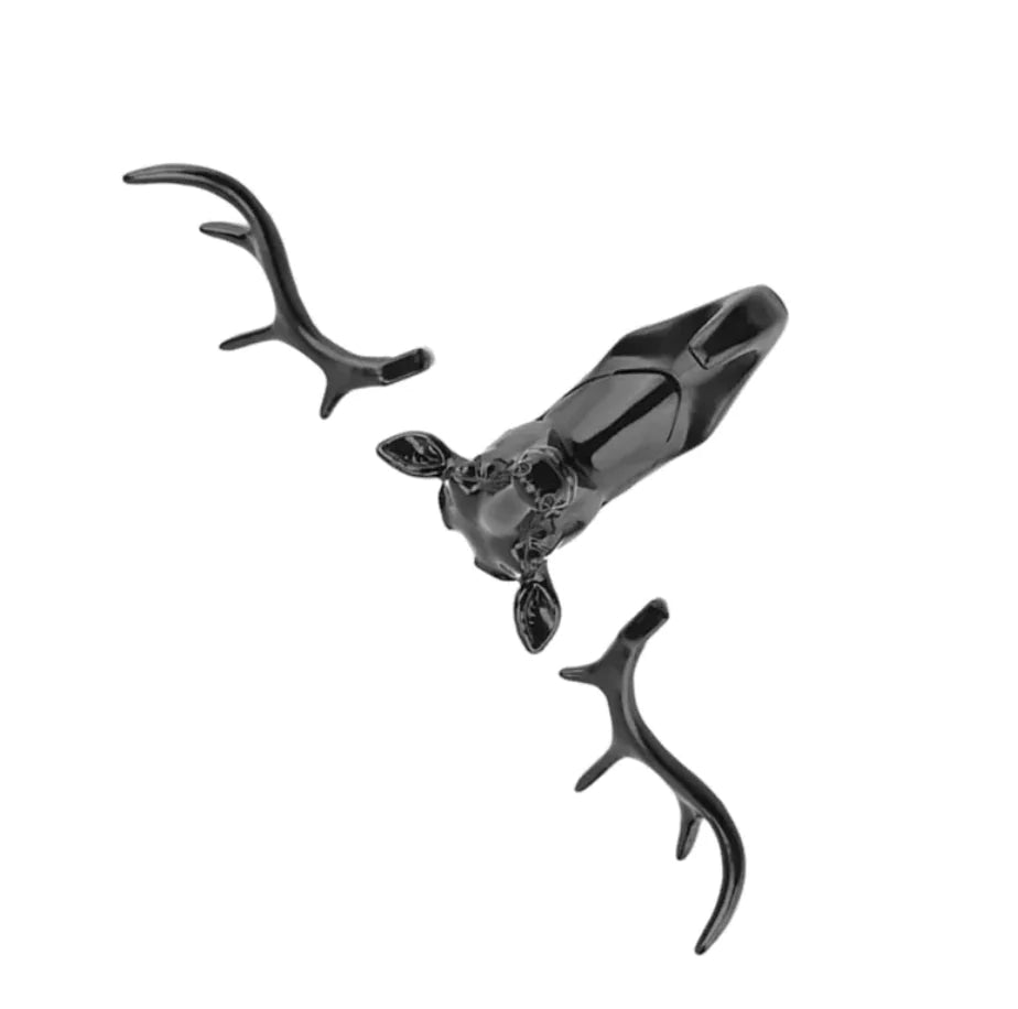 Black Deer Head Wall Hook
